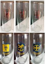 7 Leeuw Bierglazen met Steden Logo”s, Ophalen of Verzenden, Zo goed als nieuw, Glas of Glazen, Overige merken