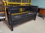 Brocante houten klepbank, klep bank zwart, Antiek en Kunst, Antiek | Meubels | Stoelen en Banken, Ophalen