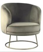 PTMD Velvet Fauteuil groen, Huis en Inrichting, Ophalen of Verzenden, Zo goed als nieuw, 75 tot 100 cm