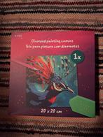 Diamond painting canvas setje 20x20 cm pauw, Ophalen of Verzenden, Nieuw, Knutselwerk