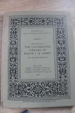 Catalogus The celebrated library of Major J.R. Abbey Deel 2, Gelezen, Catalogus, Verzenden