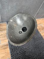 Natuurstenen wasbak met kraan, Huis en Inrichting, Badkamer | Badkamermeubels, Ophalen, Minder dan 50 cm, Zo goed als nieuw, Minder dan 100 cm