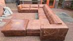 Luxe leren hoekbank Het Anker - Walnoot, Huis en Inrichting, Banken | Bankstellen, Ophalen, Nieuw, Vierpersoons of meer