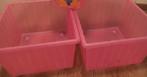 2 roze opbergboxen !, Doe-het-zelf en Verbouw, Kratten en Dozen, Ophalen, 40 tot 60 cm, Overige typen, Minder dan 50 cm