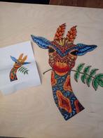 Houten puzzel A3 formaat Giraffe, Hobby en Vrije tijd, Ophalen of Verzenden, Minder dan 500 stukjes, Zo goed als nieuw, Legpuzzel