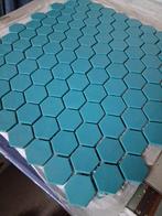 7,0 m2  super mooie turquoise mozaïek hexagon tegels, Ophalen, Overige materialen, Wandtegels, Nieuw