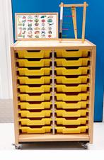 Schilte Schoolkast met lades, Ophalen, 50 tot 70 cm, 105 cm of meer