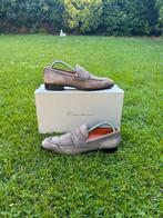 Santoni Penny Loafers Grijs - uk7,5/eu41,5, Ophalen of Verzenden, Zo goed als nieuw, Overige kleuren, Loafers