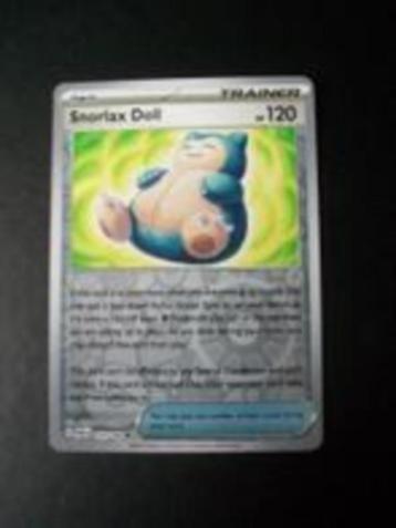 8155: Nieuwe Pokemon Kaart holofoil Trainer SNORLAX DOLL   beschikbaar voor biedingen
