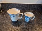 Heinen Delfts Blauw mokken 350 ml en 145 ml met aapjes, Nieuw, Ophalen of Verzenden, Overige stijlen, Kop(pen) en/of Schotel(s)