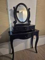 Zwarte Kaptafel - makeup tafel - sidetable, Huis en Inrichting, Ophalen, Klassiek, 50 tot 100 cm, Zo goed als nieuw