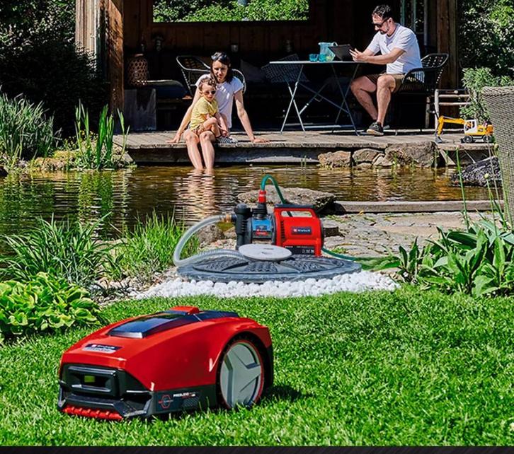 Einhell robot grasmaaier tot 750 meter, Tuin en Terras, Grasmaaiers, Nieuw, Accu-grasmaaier, Elektrische starter, Ophalen of Verzenden