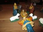 Oude antieke  kerstgroep van gips klein ., Diversen, Kerst, Ophalen of Verzenden