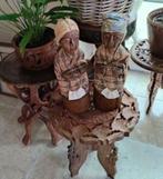 Celebes Indonesië, koppel houten handgemaakte Tau Tau poppen, Antiek en Kunst, Verzenden