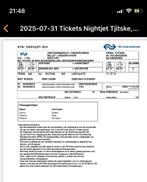 Tickets Nightjet Innsbruck Deventer 30-7, Tickets en Kaartjes, Trein, Bus en Vliegtuig, Twee personen, Vliegtuig, Met bestemming of datum