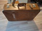 Oude vintage koffer, leer, 65x43x17 cm leer, leder, Ophalen of Verzenden, Zo goed als nieuw, Leer
