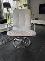 Witte Ikea fauteuil, Huis en Inrichting, Fauteuils, Ophalen, Gebruikt, Minder dan 75 cm, Metaal