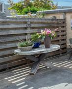 Ronde houten oude tuintafel, Ophalen, Gebruikt, Rond, Hout