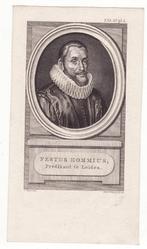 Festus Hommius predikant te Leiden antieke gravure 1789, Antiek en Kunst, Verzenden