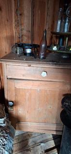 Grenen kastje met deur en lade, Antiek en Kunst, Antiek | Meubels | Kasten, Ophalen