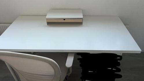 Ikea bureaublad, bureaustoel en organiser, Huis en Inrichting, Bureaus, Zo goed als nieuw, Ophalen