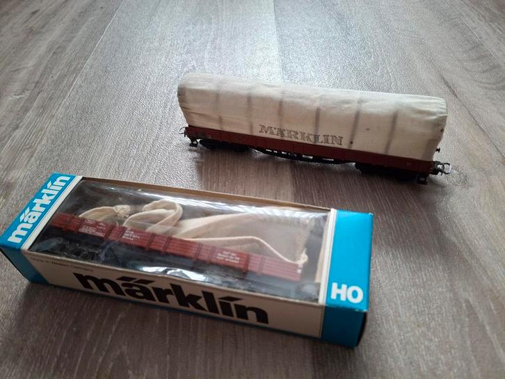 Marklïn HO 4517/4475 huifwagons, Hobby en Vrije tijd, Modeltreinen | H0, Gebruikt, Wagon, Wisselstroom, Märklin, Ophalen of Verzenden