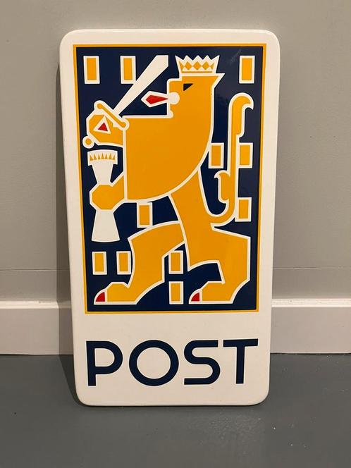 POST Reclame Emaille Bord, Verzamelen, Merken en Reclamevoorwerpen, Zo goed als nieuw, Reclamebord, Ophalen