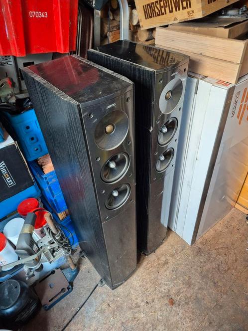 Jamo S606 Zuilspeakers met ingebouwde subwoofer per zuil, Audio, Tv en Foto, Luidsprekers, Gebruikt, Front, Rear of Stereo speakers