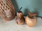 Houten decoratieve appel & peer – landelijke woondecoratie, Ophalen of Verzenden, Dier