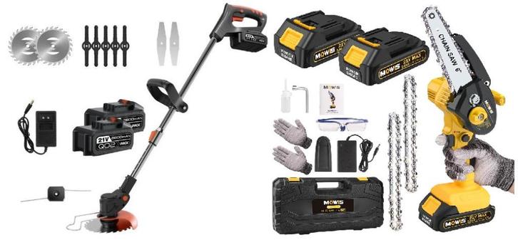 Combikorting! Accu Zaag + Accu Bosmaaier Voor 229,00 Euro!, Tuin en Terras, Hand-tuingereedschap, Nieuw, Ophalen of Verzenden