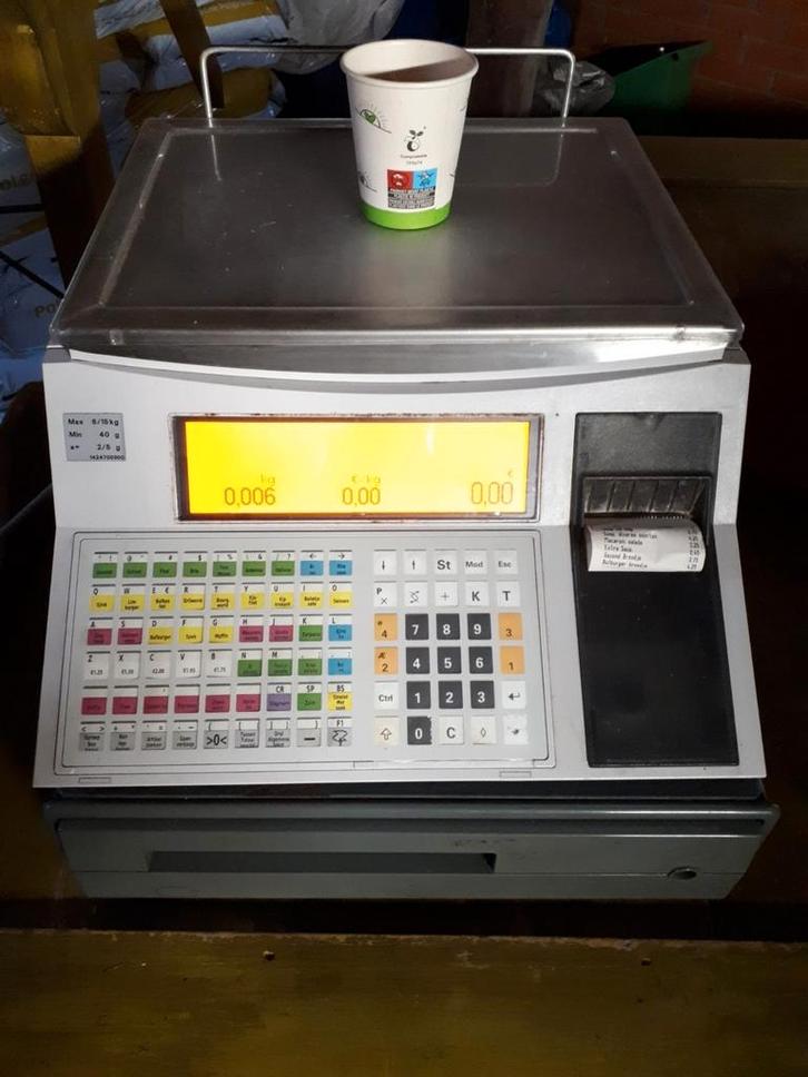 Bizerba kassa met weegschaal en kassalade, Verzamelen, Automaten | Gokkasten en Fruitautomaten, Ophalen of Verzenden