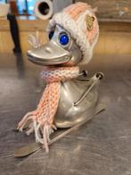 Vintage Metalen ski Eend Spaarpot, Ophalen of Verzenden