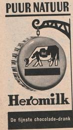 Retro reclame 1952 Heromilk zuivel de fijnste chocolademelk, Verzenden, Overige typen