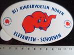 sticker bij kindervoeten horen elefanten schoenen logo, Ophalen of Verzenden, Zo goed als nieuw, Merk
