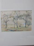 Aquarel - Boomgaard -, A van Lierop