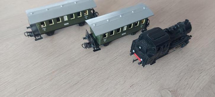 Märklin DB 89006 stoomloc artnr 3000+2 pers.rtg'n artnr 4040, Hobby en Vrije tijd, Modeltreinen | H0, Zo goed als nieuw, Locomotief