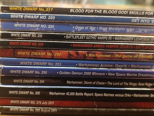 Warhammer 12 White Dwarfs Magazines, Hobby en Vrije tijd, Wargaming, Gebruikt, Warhammer, Boek of Catalogus, Geverfd, Ophalen of Verzenden