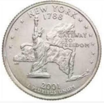 Amerika - 25 cent 2001 - New York - Circulated