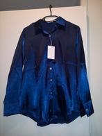 Satijnen blauwe Blouse, Ophalen, Blauw, Maat 36 (S), Onbekend