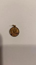 Hanger sterrenbeeld weegschaal 2 cm doorsnee., Ophalen of Verzenden, Zilver, Hanger, Verguld