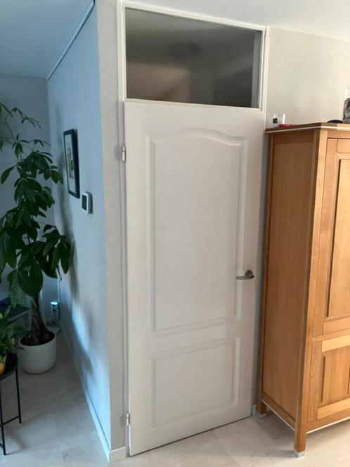 Mooie zware stompe binnendeur links draaiend evt met kozijn, Doe-het-zelf en Verbouw, Deuren en Horren, Gebruikt, Binnendeur, Minder dan 200 cm