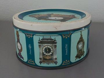 QUALITY STREET rond blik met 18e eeuwse klokken VINTAGE beschikbaar voor biedingen