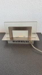 TE KOOP: wandlampje (glas/geborsteld metaal), Ophalen, Zo goed als nieuw, Glas