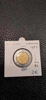1#    Marokko 5 dirham 1987 unc, Ophalen of Verzenden, Overige landen