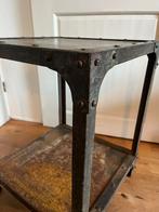 Broccante Industrieel bijzettafel metaal, Huis en Inrichting, Tafels | Sidetables, Ophalen, Gebruikt, Vierkant, Minder dan 50 cm