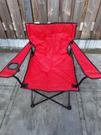 Stevige campingstoel vissersstoel rood zgan, Campingstoel, Zo goed als nieuw