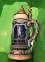 Antieke Bierpul met Tinnen Deksel, Ophalen of Verzenden