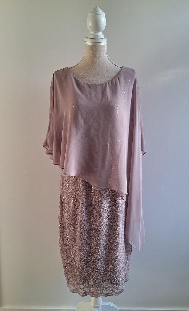Swing paarse cocktailjurk 42, Kleding | Dames, Jurken, Nieuw, Maat 42/44 (L), Paars, Knielengte, Verzenden
