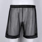Doorzichtige boxer / boxershort onderbroek fetish heren, Kleding | Heren, Ondergoed, Verzenden, Zwart, Boxer