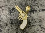 14 karaats gouden revolver hanger